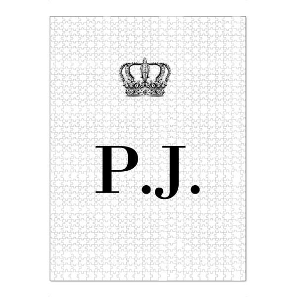 Puzzle Ravensburger "King PJ" artboxONE - Schwarzweiß,Buchstaben