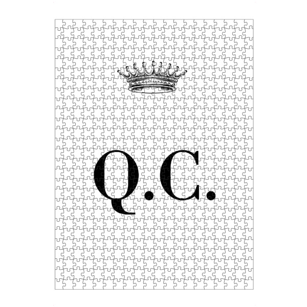 artboxONE Puzzle "Queen QC" artboxONE - Schwarzweiß,Buchstaben