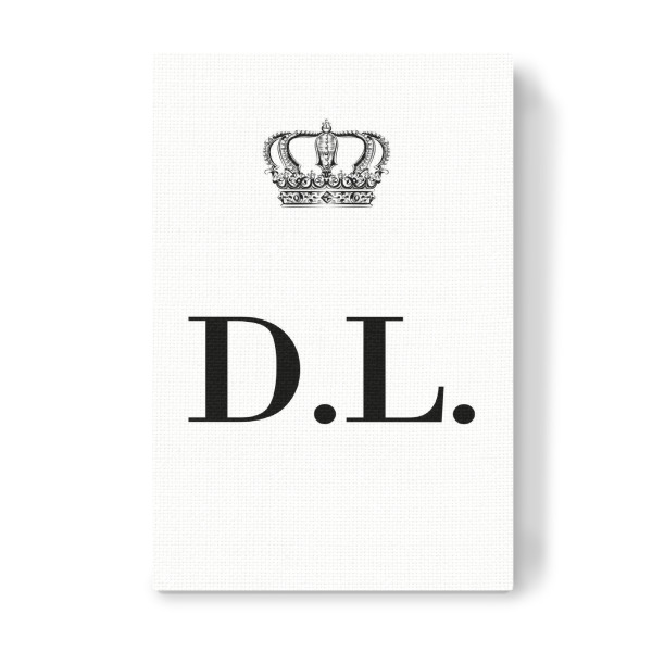 Leinwandbild "King DL" artboxONE - Schwarzweiß,Buchstaben