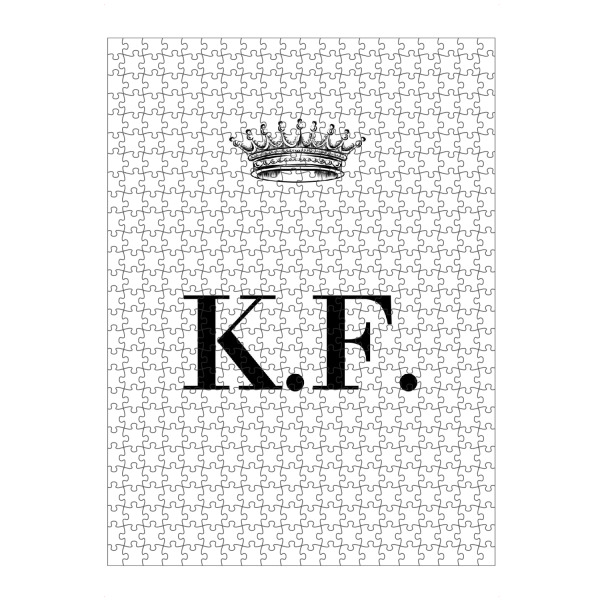 artboxONE Puzzle "Queen KF" artboxONE - Schwarzweiß,Buchstaben