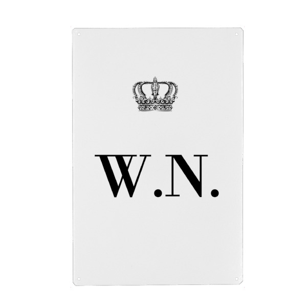 Holzbild "King WN" artboxONE - Schwarzweiß,Buchstaben