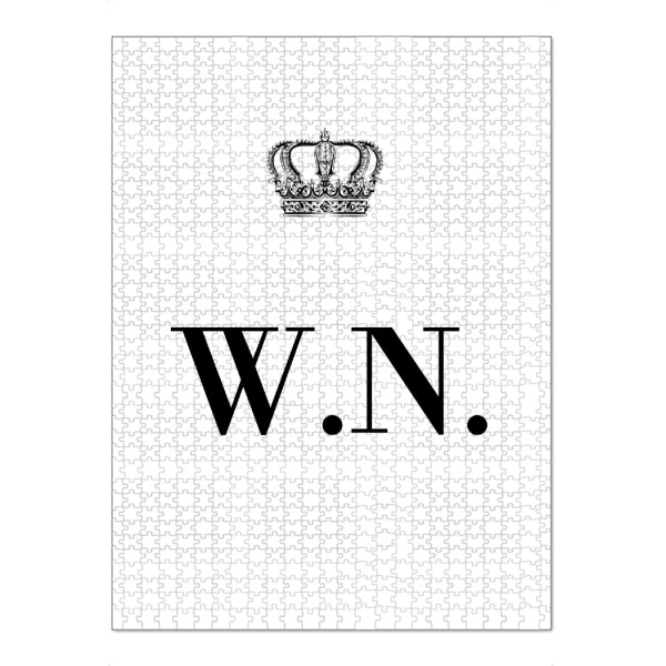 Puzzle Ravensburger "King WN" artboxONE - Schwarzweiß,Buchstaben