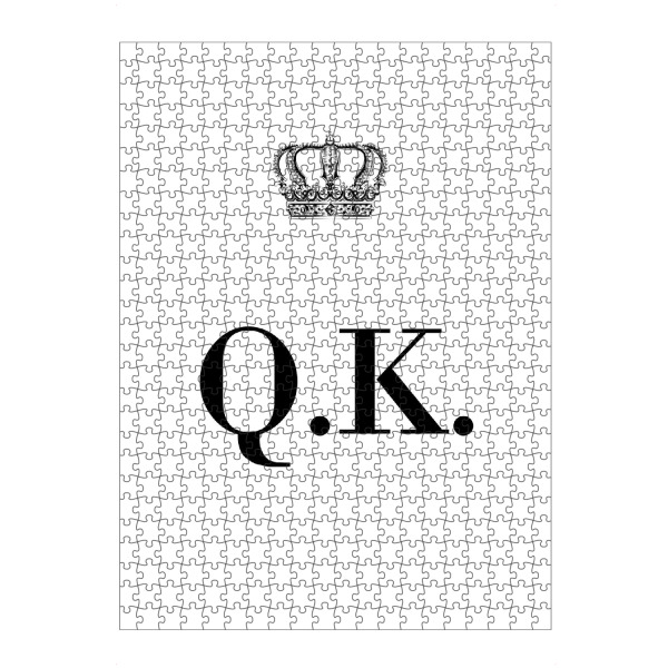 Puzzle Ravensburger "King QK" artboxONE - Schwarzweiß,Buchstaben