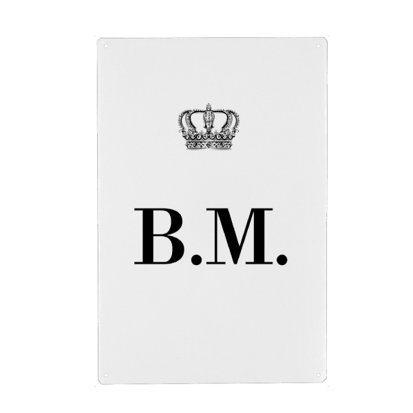Holzbild "King BM" artboxONE - Schwarzweiß,Buchstaben
