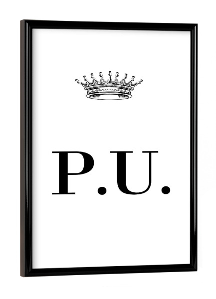 Poster mit schwarzem Rahmen "Queen PU" artboxONE - Schwarzweiß,Buchstaben