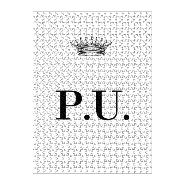 Puzzle Ravensburger "Queen PU" artboxONE - Schwarzweiß,Buchstaben