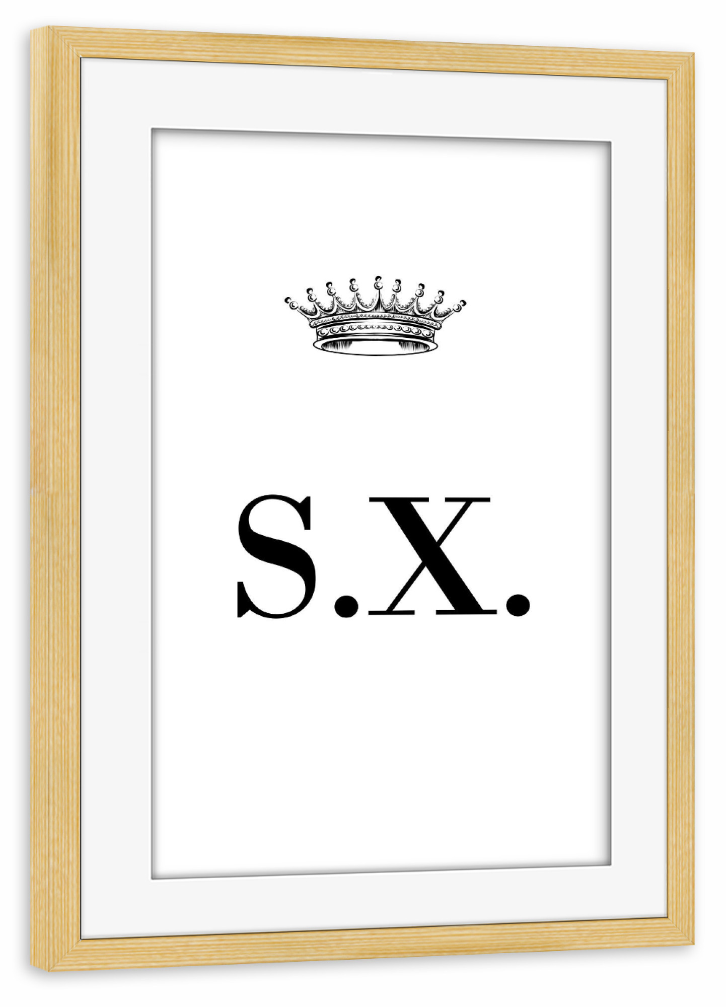 Poster mit Rahmen kiefer "Queen SX" artboxONE - Schwarzweiß,Buchstaben