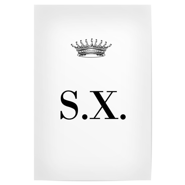 Poster "Queen SX" artboxONE - Schwarzweiß,Buchstaben