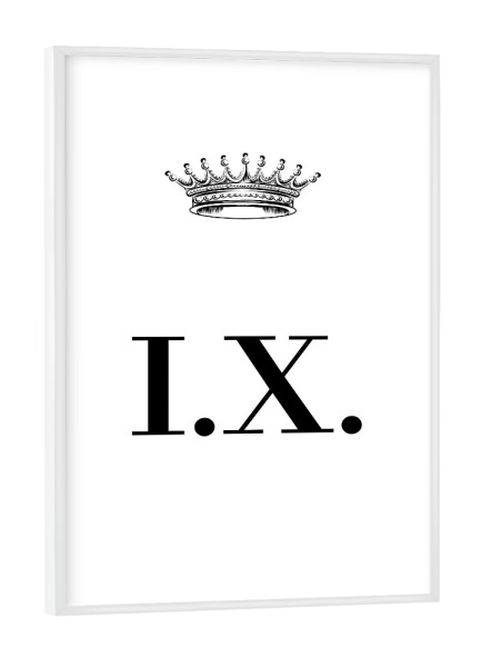 Poster mit weißem Rahmen "Queen IX" artboxONE - Schwarzweiß,Buchstaben