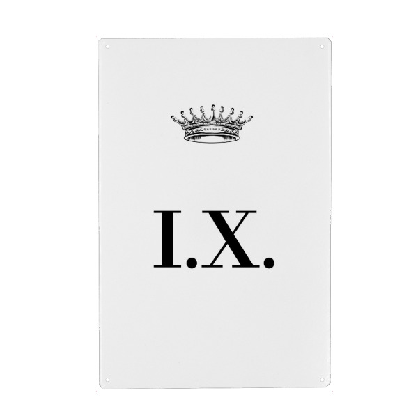 Metall Poster "Queen IX" artboxONE - Schwarzweiß,Buchstaben