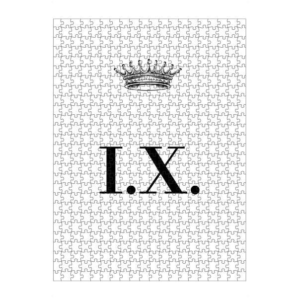 Puzzle Ravensburger "Queen IX" artboxONE - Schwarzweiß,Buchstaben