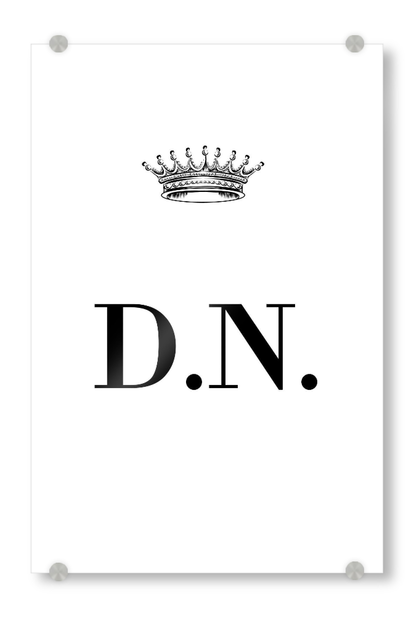 Acrylglasbild "Queen DN" artboxONE - Schwarzweiß,Buchstaben