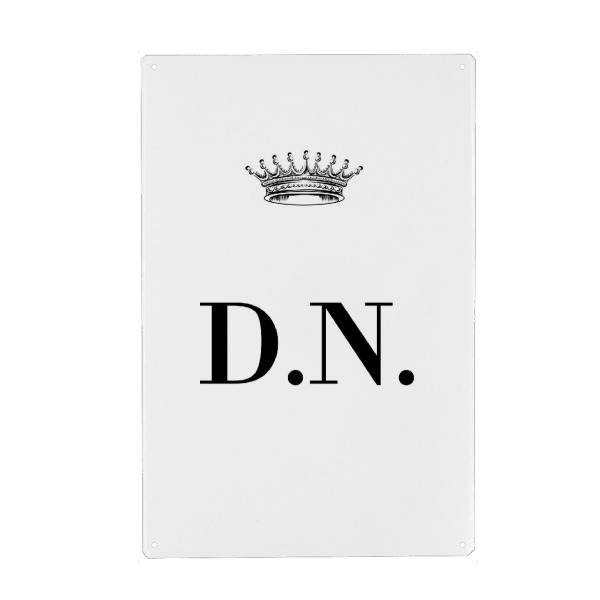 Metall Poster "Queen DN" artboxONE - Schwarzweiß,Buchstaben