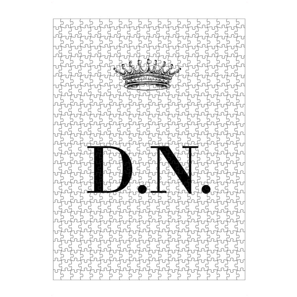 artboxONE Puzzle "Queen DN" artboxONE - Schwarzweiß,Buchstaben
