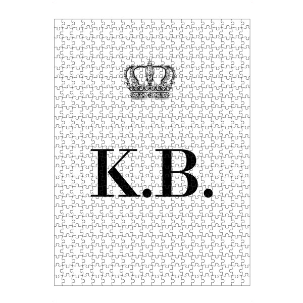 artboxONE Puzzle "King KB" artboxONE - Schwarzweiß,Buchstaben