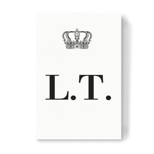 Leinwandbild "King LT" artboxONE - Schwarzweiß,Buchstaben