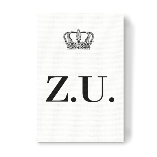 Leinwandbild "King ZU" artboxONE - Schwarzweiß,Buchstaben