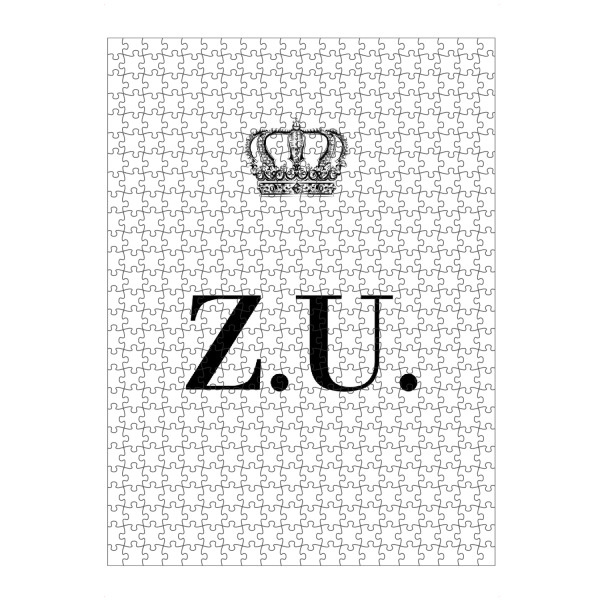 artboxONE Puzzle "King ZU" artboxONE - Schwarzweiß,Buchstaben