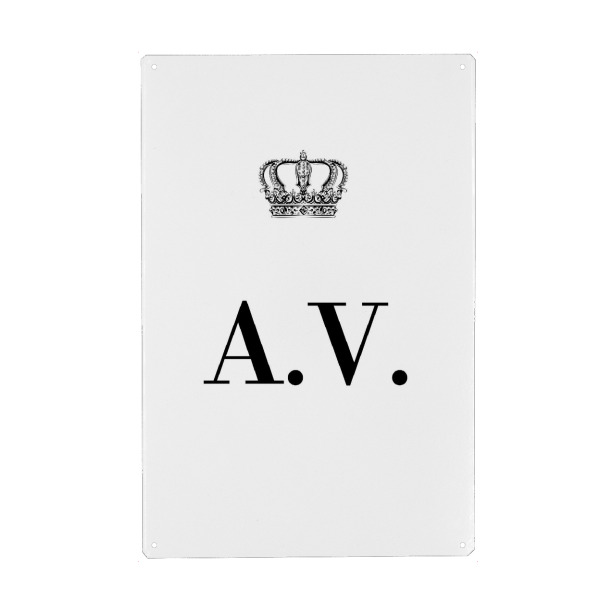 Holzbild "King AV" artboxONE - Schwarzweiß,Buchstaben