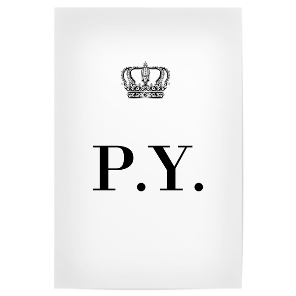 Poster "King PY" artboxONE - Schwarzweiß,Buchstaben