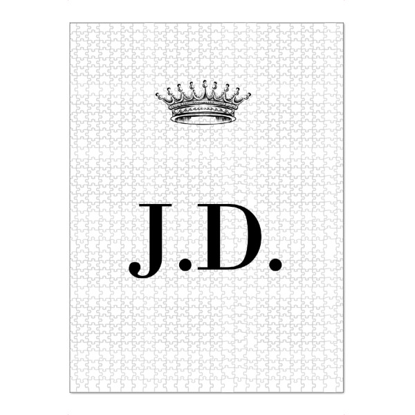 Puzzle Ravensburger "Queen JD" artboxONE - Schwarzweiß,Buchstaben