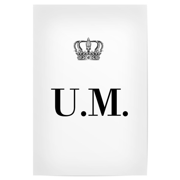 Poster "King UM" artboxONE - Schwarzweiß,Buchstaben