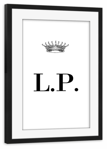 Poster mit Rahmen schwarz "Queen LP" artboxONE - Schwarzweiß,Buchstaben
