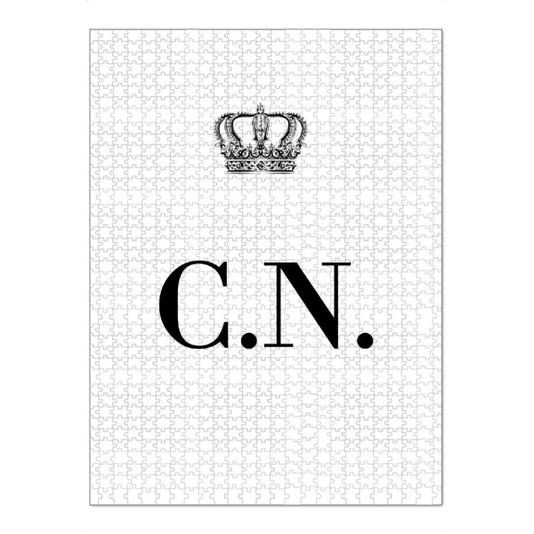 Puzzle Ravensburger "King CN" artboxONE - Schwarzweiß,Buchstaben