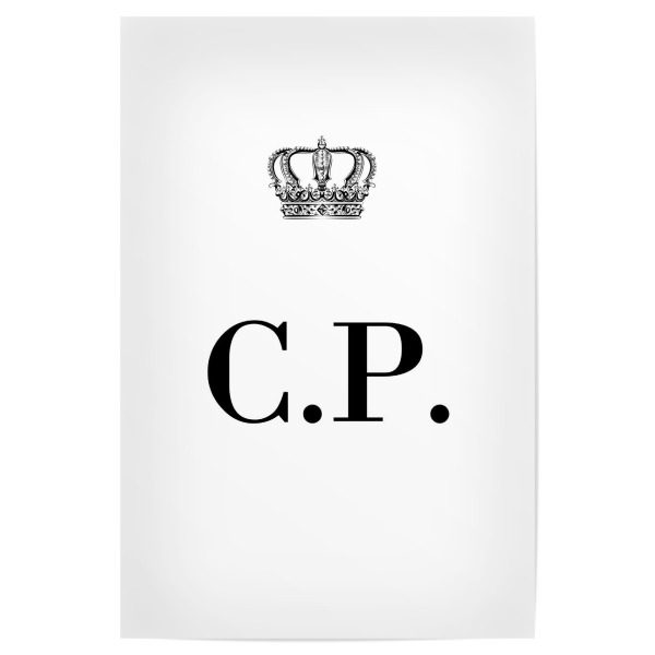 Poster 30x20 cm "King CP" artboxONE - Schwarzweiß,Buchstaben