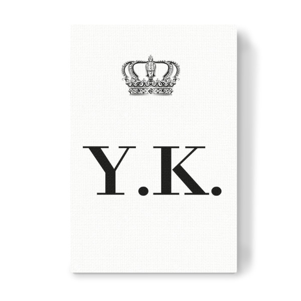 Leinwandbild "King YK" artboxONE - Schwarzweiß,Buchstaben