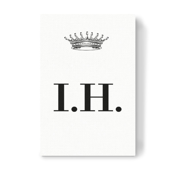 Leinwandbild "Queen IH" artboxONE - Schwarzweiß,Buchstaben
