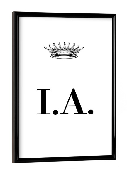 Poster mit schwarzem Rahmen "Queen IA" artboxONE - Schwarzweiß,Buchstaben
