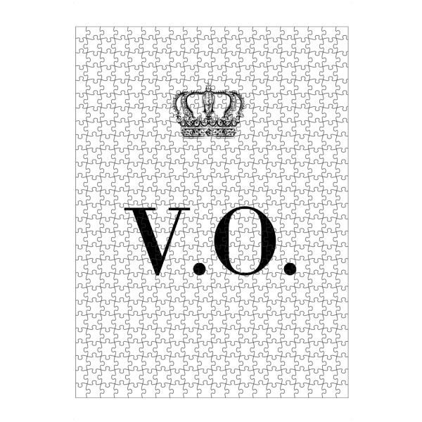 Puzzle Ravensburger "King VO" artboxONE - Schwarzweiß,Buchstaben