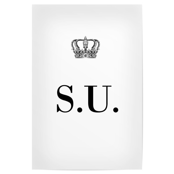 Poster "King SU" artboxONE - Schwarzweiß,Buchstaben