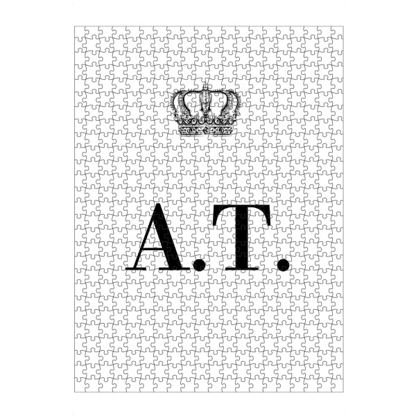 Puzzle Ravensburger "King AT" artboxONE - Schwarzweiß,Buchstaben