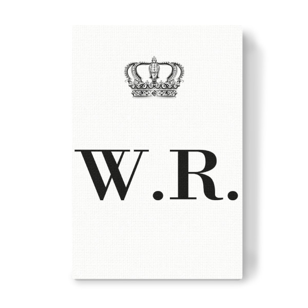 Leinwandbild "King WR" artboxONE - Schwarzweiß,Buchstaben