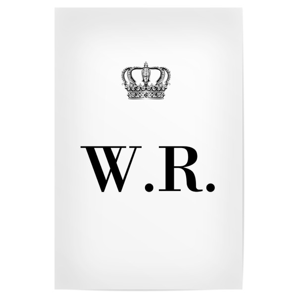 Poster "King WR" artboxONE - Schwarzweiß,Buchstaben