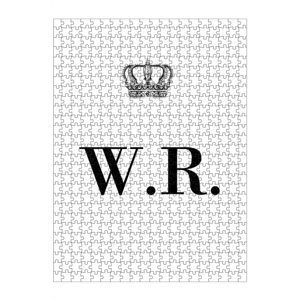 Puzzle Ravensburger "King WR" artboxONE - Schwarzweiß,Buchstaben
