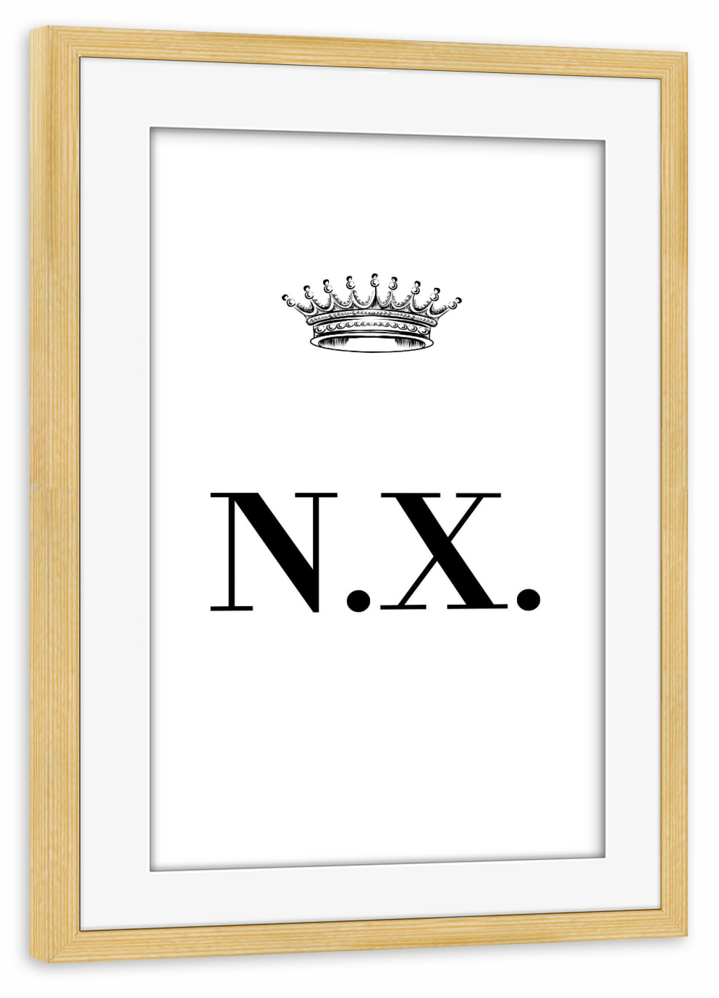 Poster mit Rahmen kiefer "Queen NX" artboxONE - Schwarzweiß,Buchstaben