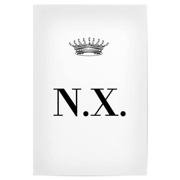 Poster 30x20 cm "Queen NX" artboxONE - Schwarzweiß,Buchstaben