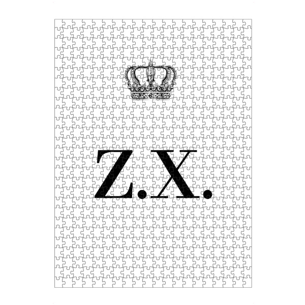 Puzzle Ravensburger "King ZX" artboxONE - Schwarzweiß,Buchstaben