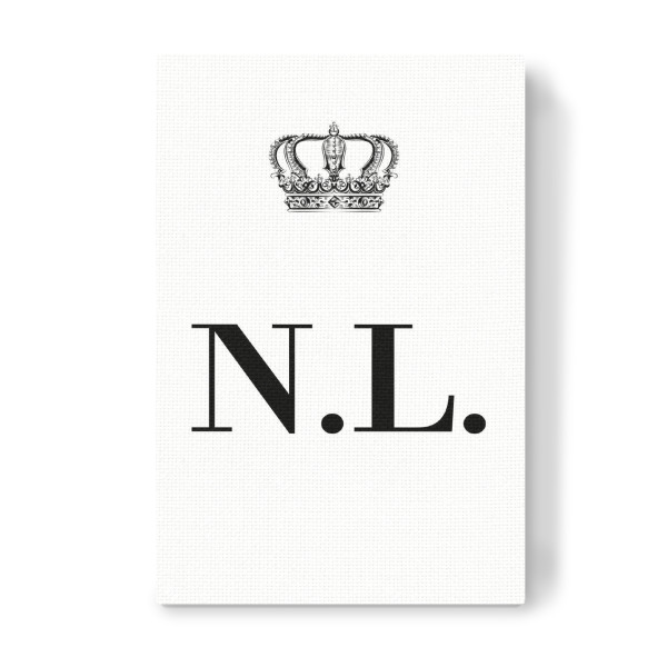 Leinwandbild "King NL" artboxONE - Schwarzweiß,Buchstaben
