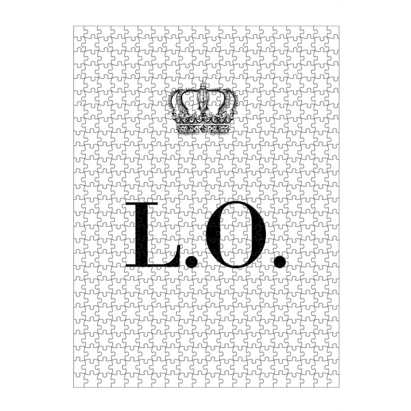 artboxONE Puzzle "King LO" artboxONE - Schwarzweiß,Buchstaben