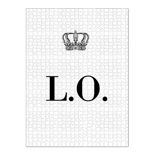 Puzzle Ravensburger "King LO" artboxONE - Schwarzweiß,Buchstaben