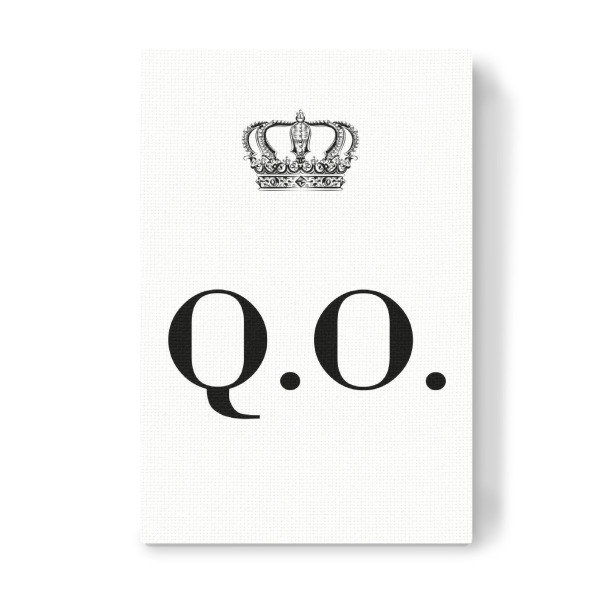 Leinwandbild "King QO" artboxONE - Schwarzweiß,Buchstaben