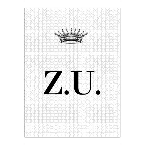 Puzzle Ravensburger "Queen ZU" artboxONE - Schwarzweiß,Buchstaben