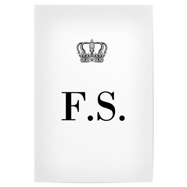 Poster "King FS" artboxONE - Schwarzweiß,Buchstaben
