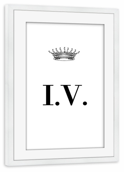 Poster mit Rahmen weiß "Queen IV" artboxONE - Schwarzweiß,Buchstaben