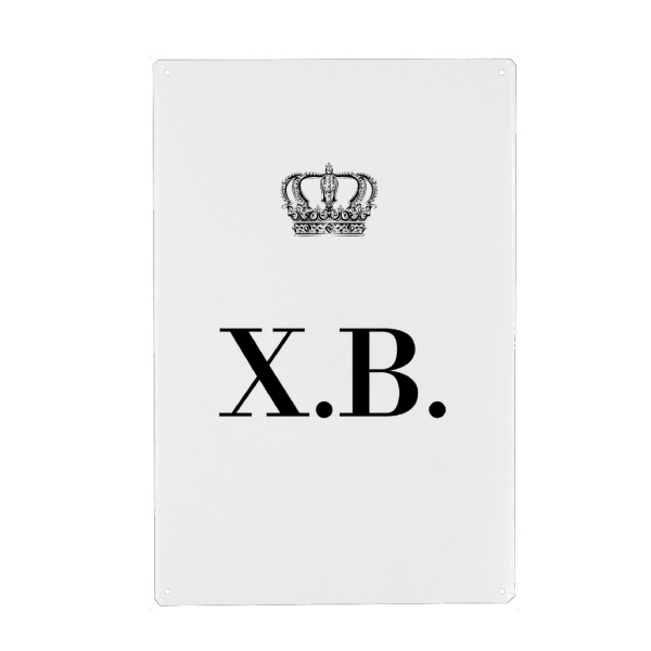 Metall Poster "King XB" artboxONE - Schwarzweiß,Buchstaben