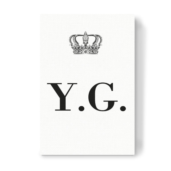 Leinwandbild "King YG" artboxONE - Schwarzweiß,Buchstaben